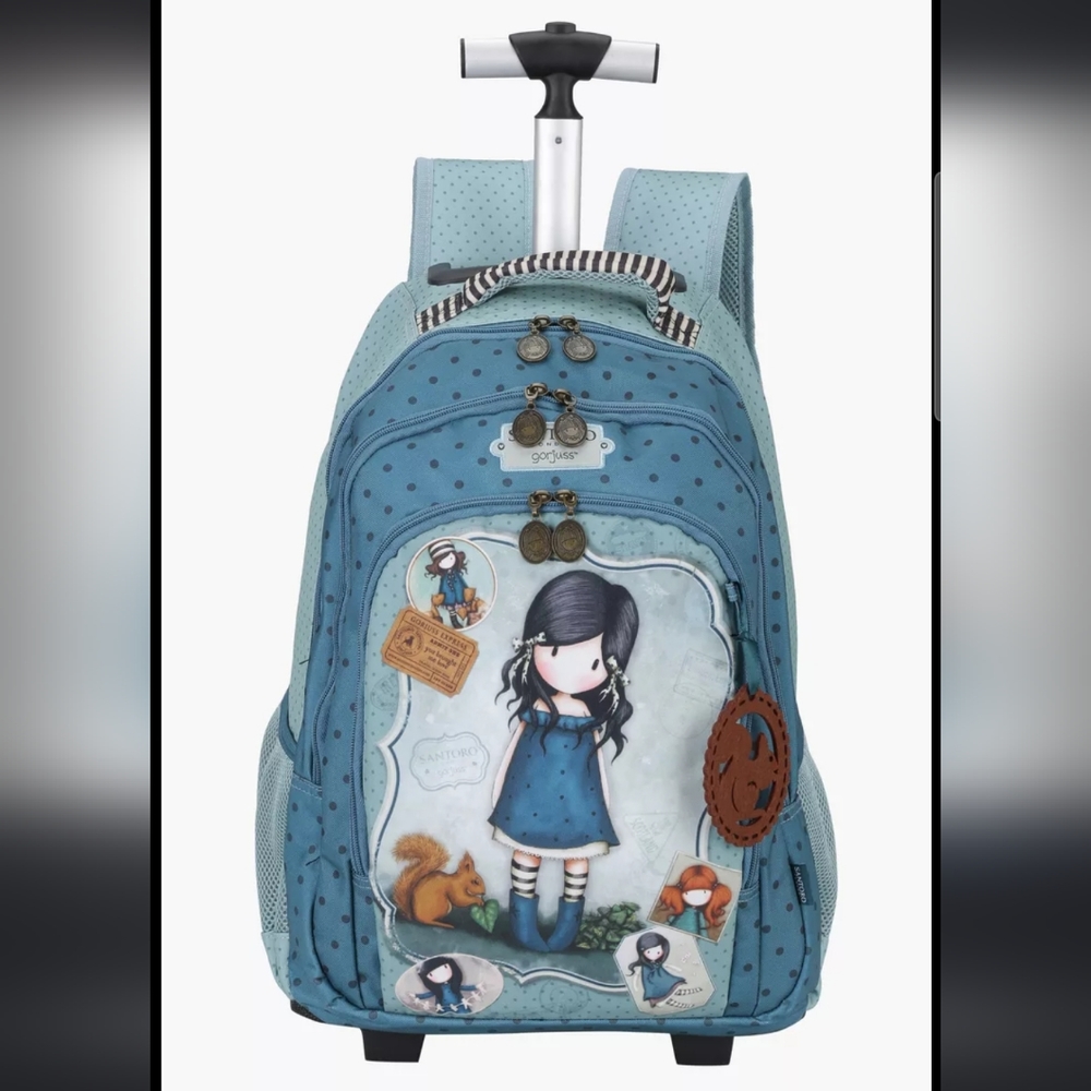 Santoro London Trolly Backpack With Zip. Closure
